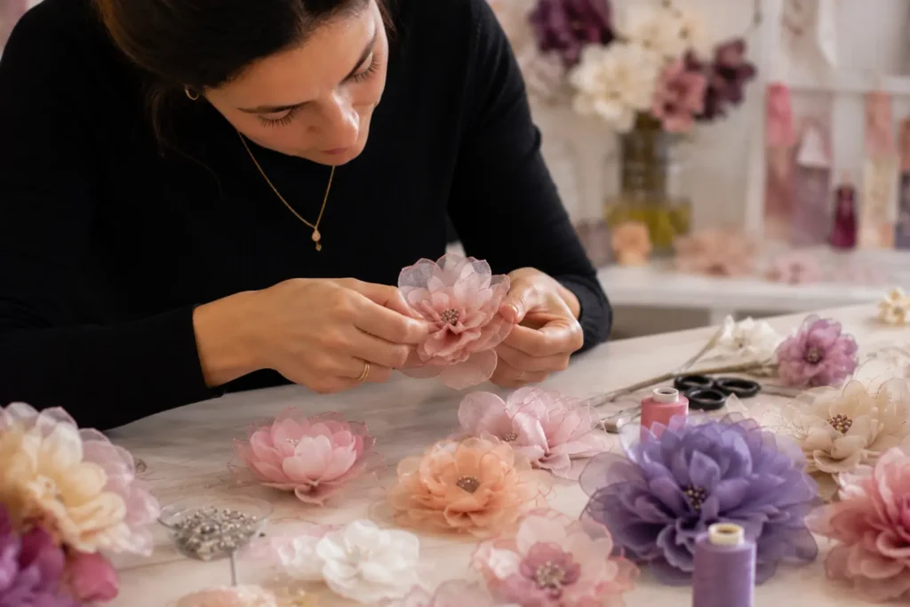 Curso de Flores en Tela y Montaje en Madrid